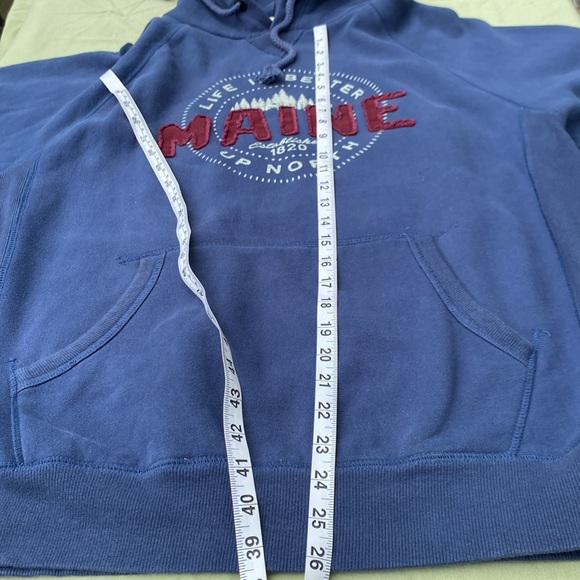 Blue 84 Blue Hoodie with Red and White Embroidery Maine - Picture 16 of 16